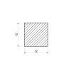 Hliníková tyč štvorcová 12x12 mm (EN 6060)_2