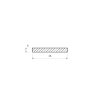 Mosadzná tyč plochá 25x6 (CW614N)_2