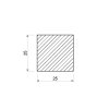 Štvorcová ocel 25x25 (S355) mm_2
