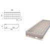 Pozinkovaný schodiskový stupeň protišmykový 1000x270 mm, oko 30x30 mm_1
