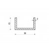 Hliníkový U profil 15x30x15x2_2