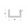 Hliníkový U profil 30x60x30x3_2