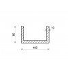Hliníkový U profil 80x160x80x10_2