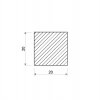 Hliníková tyč štvorcová 20x20 mm (EN 6082)_2