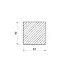 Hliníková tyč štvorcová 40x40 mm (EN 6082)_2