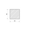 Hliníková tyč štvorcová 40x40 mm (EN 2007)_2