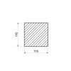 Štvorcová tyč 110x110 mm (S355)_2