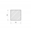 Nerezová štvorcová tyč 12x12 mm - ťahaná (1.4301/7)_2