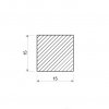 Nerezová štvorcová tyč 15x15 mm - ťahaná (1.4301/7)_2