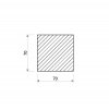 Nerezová štvorcová tyč 70x70 mm - ťahaná (1.4301/7)_2