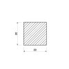 Nerezová štvorcová tyč  30x30 mm - ťahaná (1.4404)_2