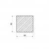 Nerezová tyč štvorcová 90x90 mm (1.4301/7)_2